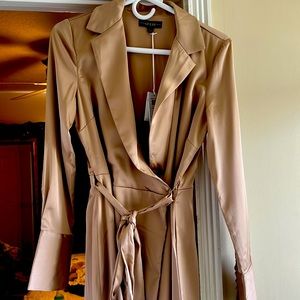 Guess satin wrap dress size small NWT